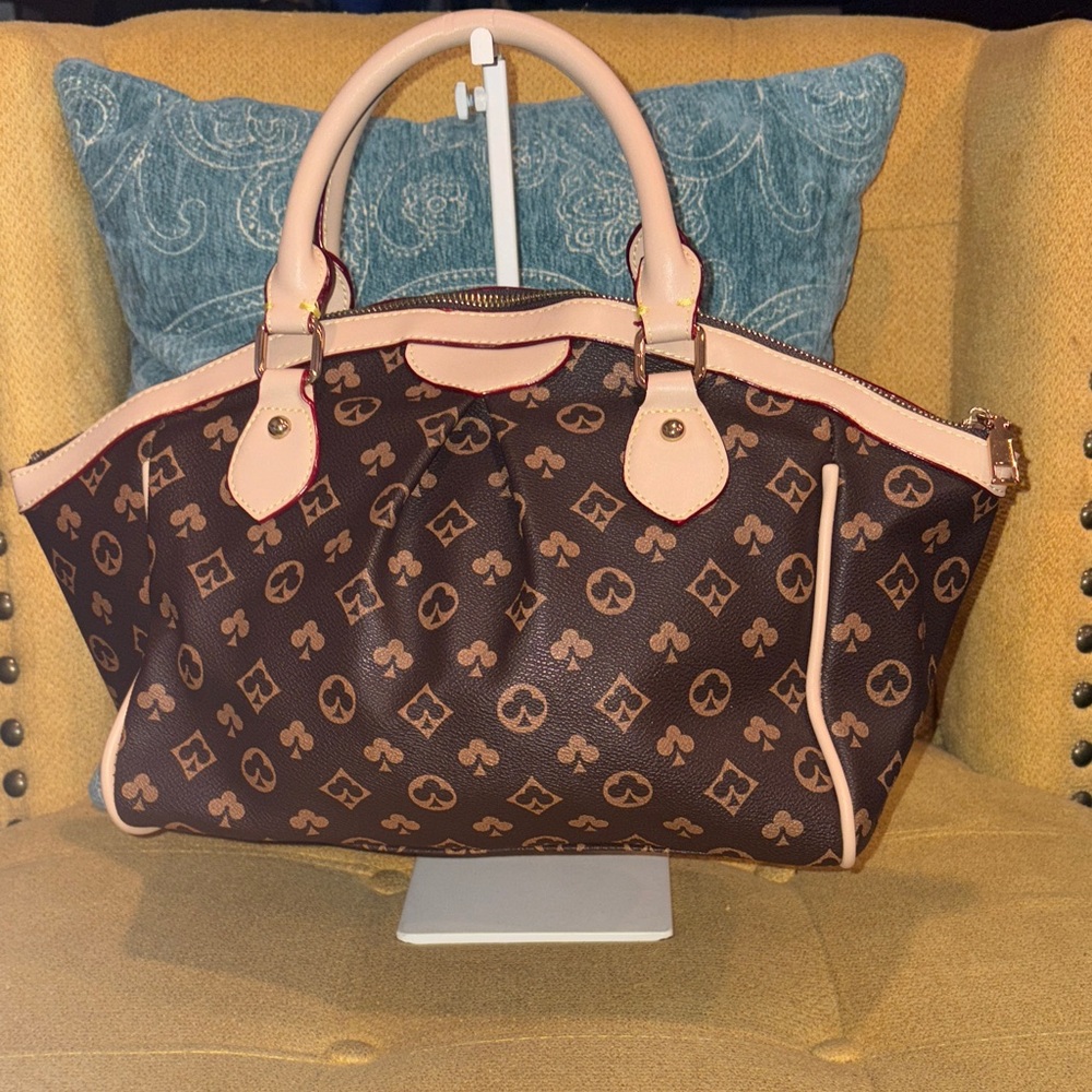 Brown and Pink fashion Tote Bag